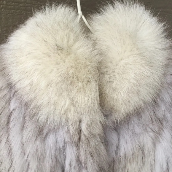 Vintage SAGA FOX silver fox real fur coat, size M, - Picture 4 of 13